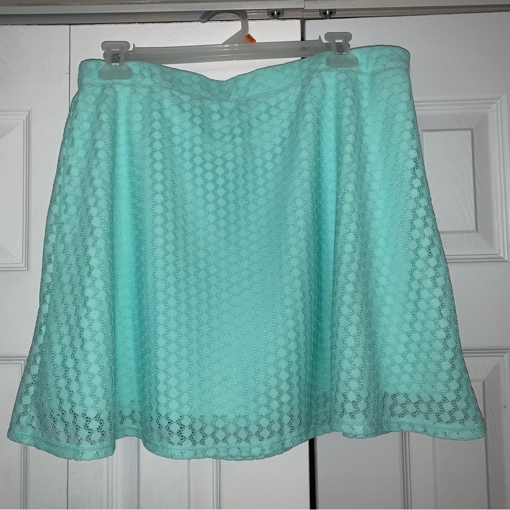 Mint color skirt